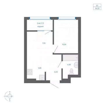 1-к кв. Челябинская область, Челябинский городской округ, пос. ...