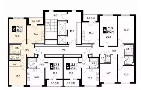 2-к кв. Московская область, Ленинский городской округ, пос. Битца ...