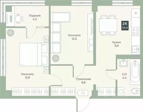 Свободной планировки кв. Курганская область, Курган Заозерный ...