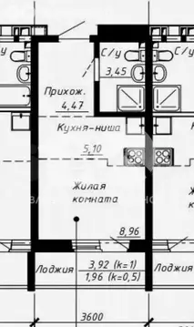 Квартира-студия: Новосибирск, улица Радиостанция № 2, 22/1 (22 м)