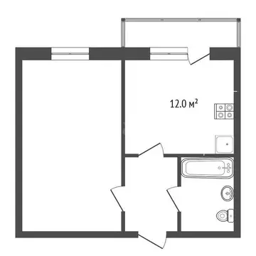 1-комнатная квартира: Нальчик, улица Хужокова, 145Е (38.1 м)