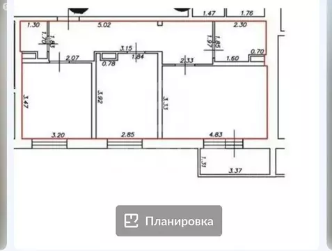 2-комнатная квартира: Кудрово, Австрийская улица, 4к2 (54.9 м)