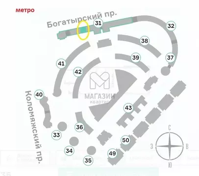 Помещение свободного назначения в Санкт-Петербург Богатырский просп., ...