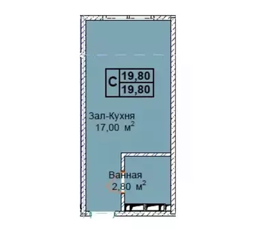 Студия Чеченская республика, Грозный пос. Строителей,  (19.8 м)