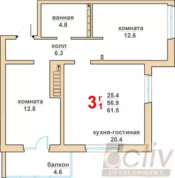 2-к кв. Свердловская область, Верхняя Пышма Гранд Успенский жилой ...