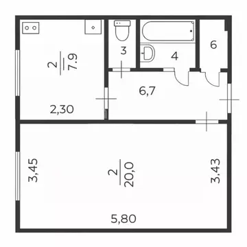 1-к кв. Санкт-Петербург Школьная ул., 114к2 (39.2 м)