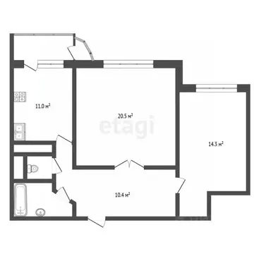 2-к кв. Московская область, Котельники ул. Кузьминская, 11 (65.0 м)