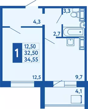 1-к кв. Башкортостан, Уфа Дема жилрайон, Новая Дема жилой комплекс ...