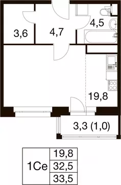 Студия Московская область, Балашиха Гагарина мкр, ул. Проектная, 9Ас1 ...