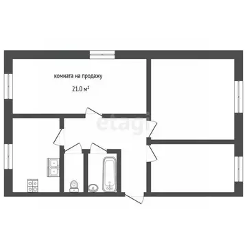 Комната Москва ул. 8-я Текстильщиков, 9Б (21.9 м)