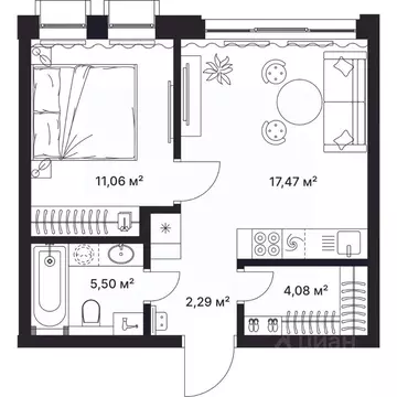 1-к кв. Владимирская область, Киржач ул. Свердлова, 10А (40.0 м)