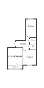 2-комнатная квартира: Краснодар, Бородинская улица, 156/2 (66.9 м)