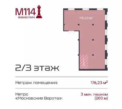 Офис в Санкт-Петербург Московский просп., 114 (176 м)