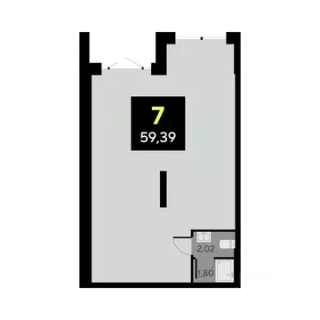Офис в Тюменская область, Тюмень ул. Андрея Приказнова, 7 (59 м)