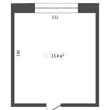 1к в -комнатной квартире (13.4 м)