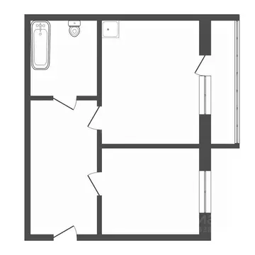 2-к кв. Красноярский край, Красноярск ул. Вильского, 26 (41.2 м)