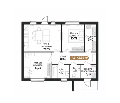 Таунхаус в Ленинградская область, Всеволожск ш. Южное (66 м)