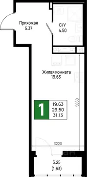 1-к кв. Ленинградская область, Всеволожский район, Свердловское ...