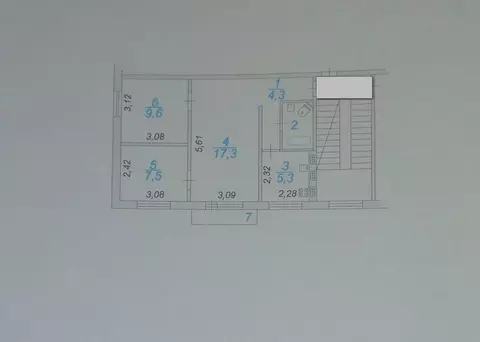 Квартира, 3 комнаты, 47 м