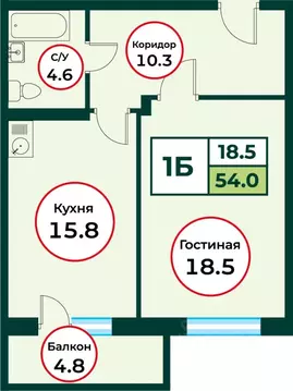 1-к кв. Красноярский край, Красноярск городской округ, пос. Солонцы ...