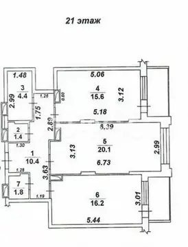 2-комнатная квартира: Воронеж, улица Гаршина, 25к3 (69.9 м)