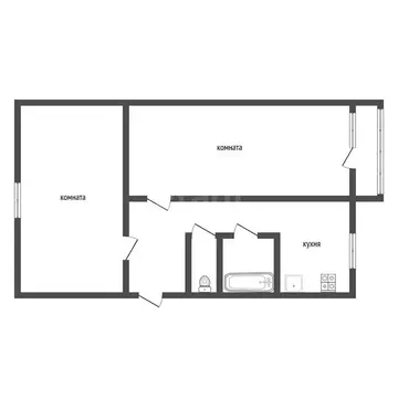 2-комнатная квартира: Сатка, улица 50 лет ВЛКСМ, 31 (39.2 м)