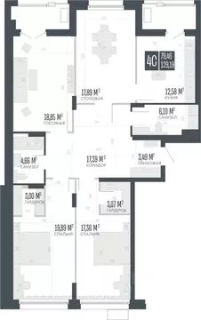 4-к кв. Алтайский край, Барнаул Опера Резиденс жилой комплекс, БС3 ...