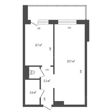 1-к кв. Красноярский край, Красноярск просп. 60 лет Образования СССР, ...