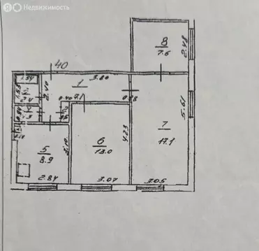 3-комнатная квартира: Уфа, улица Чудинова, 1/1 (57.9 м)