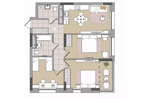 3-к кв. Кировская область, Киров Мелькомбинатовский проезд, 3 (82.0 м)