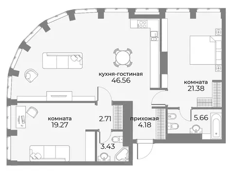 3-комнатная квартира: Москва, Дружинниковская улица, 15А (106.8 м)