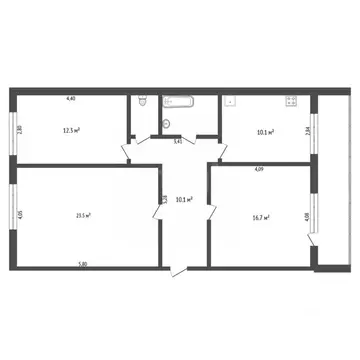 3-к кв. Амурская область, Благовещенск ул. Горького, 42 (82.9 м)
