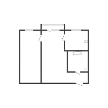 2-комнатная квартира: Губкин, Советская улица, 21 (43.3 м)