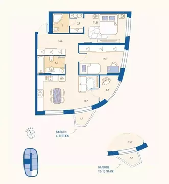 2-к кв. Пензенская область, Пенза Арбеково жилрайон, Дальнее Арбеково ...