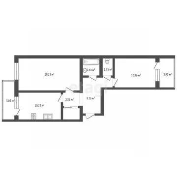 2-к кв. Башкортостан, Стерлитамак ул. Строителей, 65 (58.6 м)