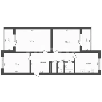 3-комнатная квартира: Тобольск, 7-й микрорайон, 46Б (88.4 м)