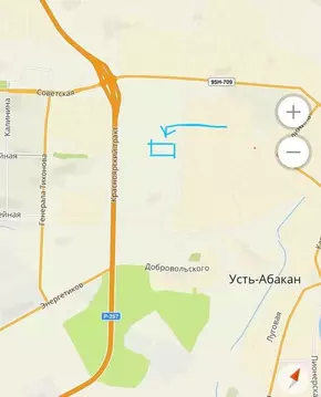 Участок в Хакасия, Усть-Абакан рп ул. Октябрьская (12.0 сот.)