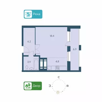 1-к кв. Новосибирская область, Новосибирск Междуреченская ул., 5/2 ...