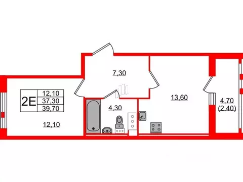 1-к кв. Санкт-Петербург пос. Шушары, ул. Чудовская, 14к1 (39.9 м)