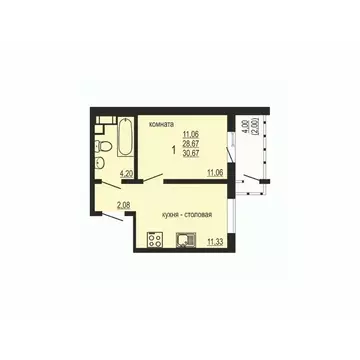 1-к кв. Челябинская область, Челябинский городской округ, пос. ...