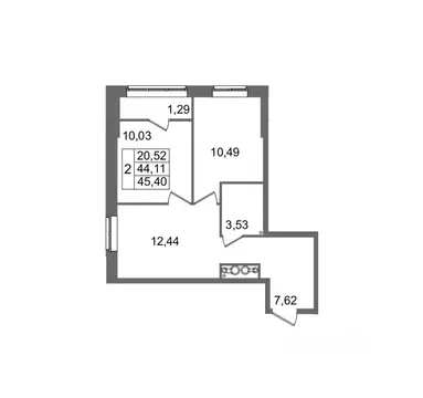 2-к кв. Волгоградская область, Волгоград Логовская ул. (45.4 м)