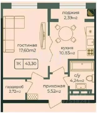 1-к кв. Дагестан, Каспийск просп. Акулиничева (43.2 м)