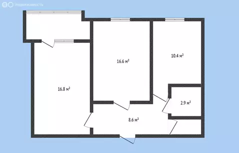 2-комнатная квартира: Черкесск, улица Свободы, 62П (56.7 м)
