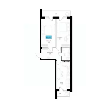 2-к кв. Дагестан, Дербент  (69.22 м)