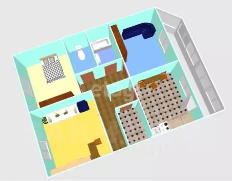 2-к кв. Сахалинская область, Южно-Сахалинск ул. А.О. Емельянова, 33Б ...