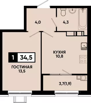 1-к кв. Ставропольский край, Кисловодск Моя Легенда жилой комплекс ...