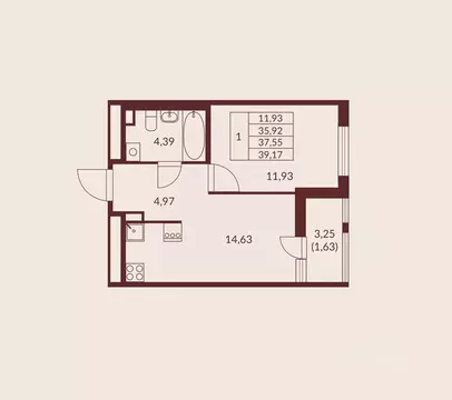1-к кв. Ленинградская область, Мурино Всеволожский район, Мурино Спэйс ...