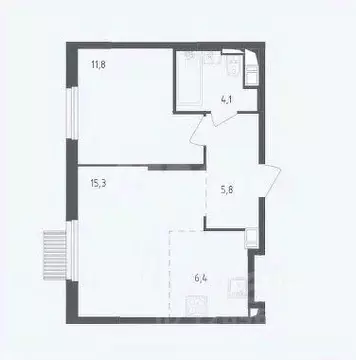 2-к кв. Московская область, Мытищи ул. Стрельбище Динамо, 10 (43.4 м)