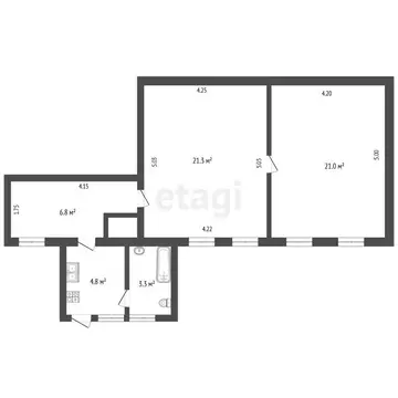 2-комнатная квартира: Феодосия, улица Чехова, 6 (56.7 м)