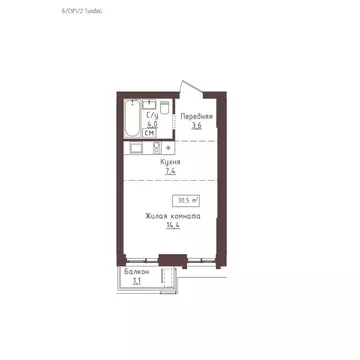 1-к кв. Алтайский край, Барнаул ул. Папанинцев, 155 (30.5 м)